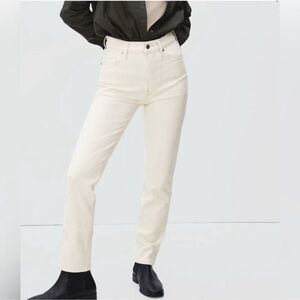 Everlane Ecru The Original Cheeky High Rise Crop Jeans